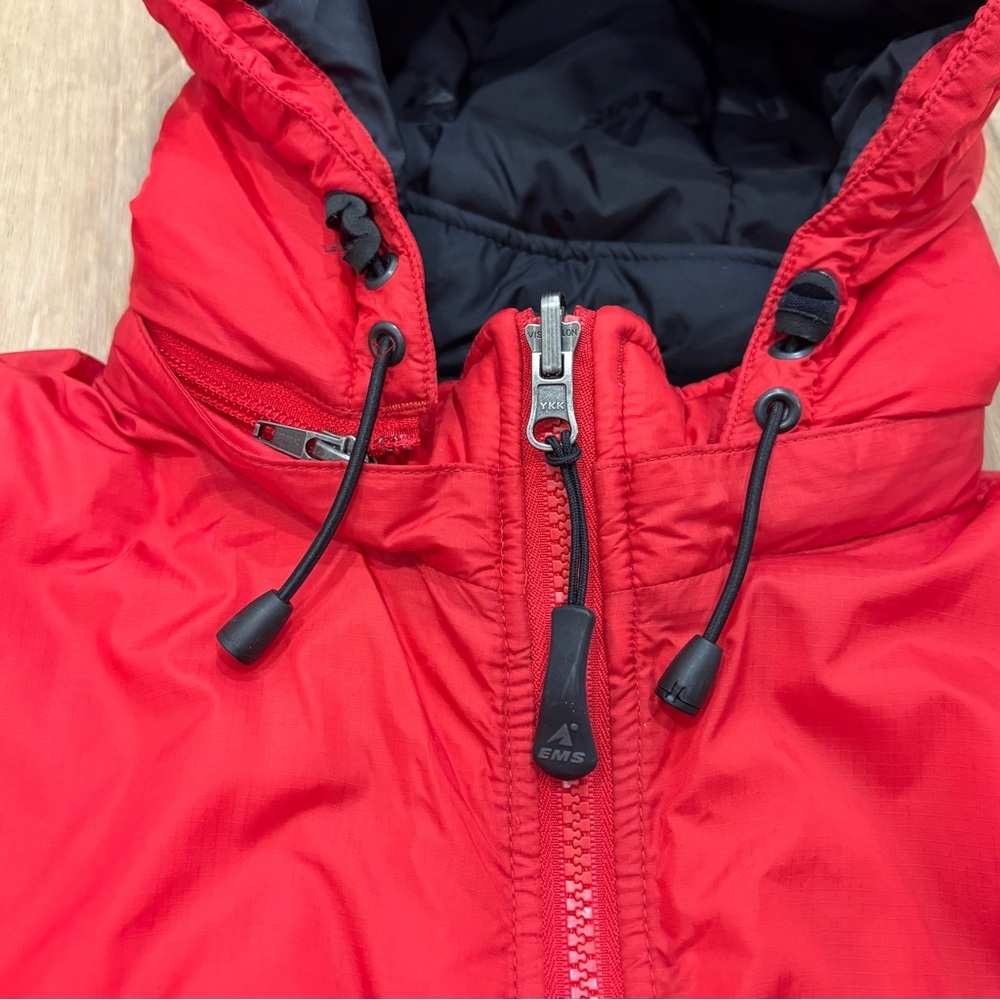 NWT 🌟EMS🌟 VINTAGE MENS HOODED CLIMBING PRIMALOFT JACKET RED/BLACK SZ S - Picture 11 of 13